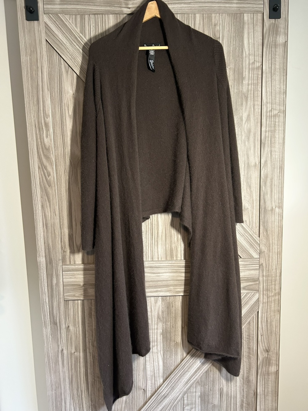 Mercer & Madison Angora Duster Cardigan Brown L Cozycore Whimsigoth